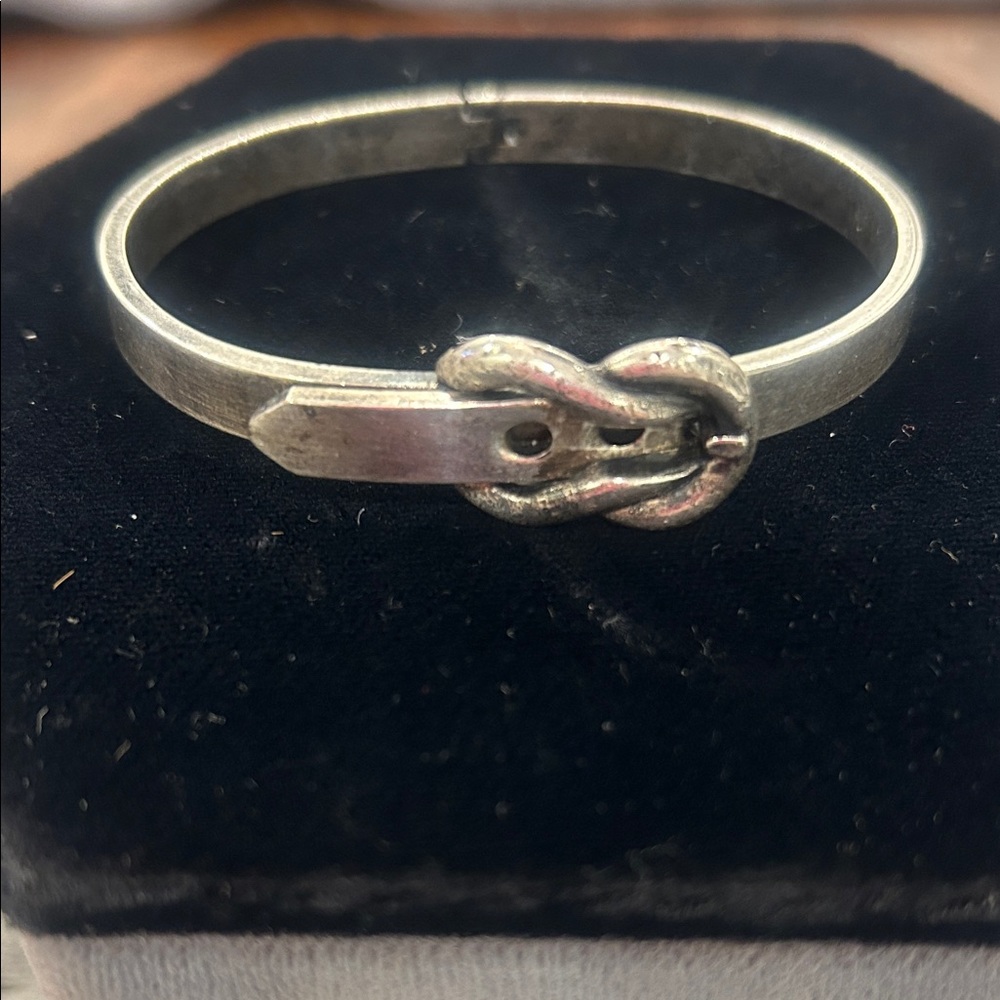 Antiqued Silver Knot Bangle Bracelet-NWT